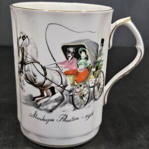 Royal Windsor Stanhope Phaeton 1900 With Horse and Buggy Design Fine China Coffe